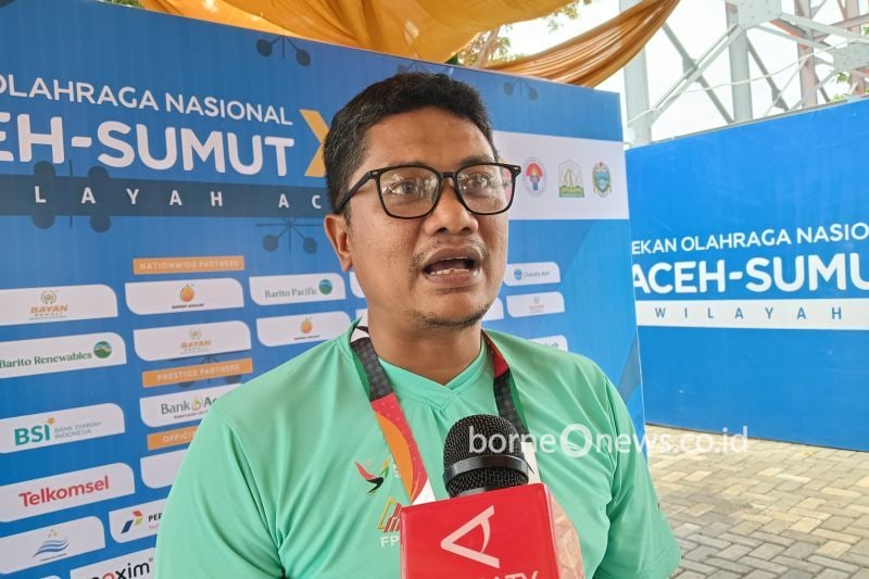 Presiden Juri Cabang Olahraga Panjat Tebing PON XXI Aceh-Sumut Anugrah Agung Karokaro. (ANTARA/Zuhdiar Laeis)