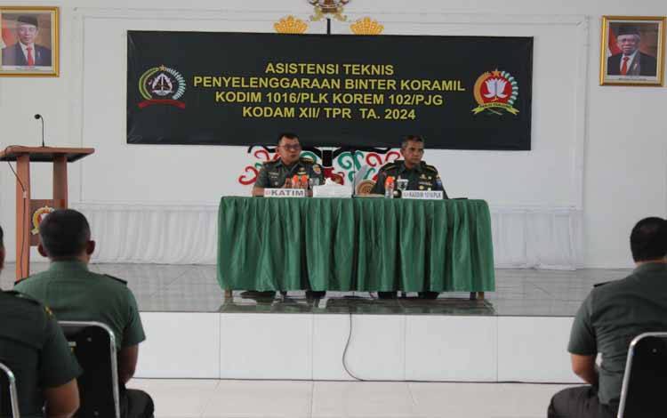 Kodim Palangka Raya Terima Kunjungan Asistensi Teknis Binter Koramil dari Pusterad