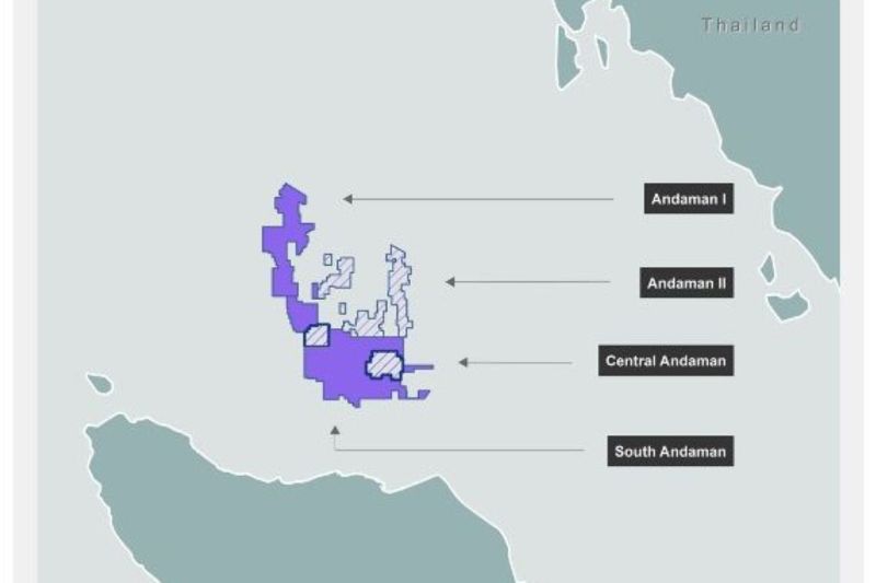 Ilustrasi - Blok Andaman, utara Pulau Sumatera. ANTARA/HO-Mubadala Energy