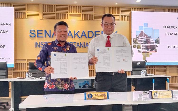 Pj Bupati Sukamara dan IPB Tandatangi Naskah Kesepakatan soal ini