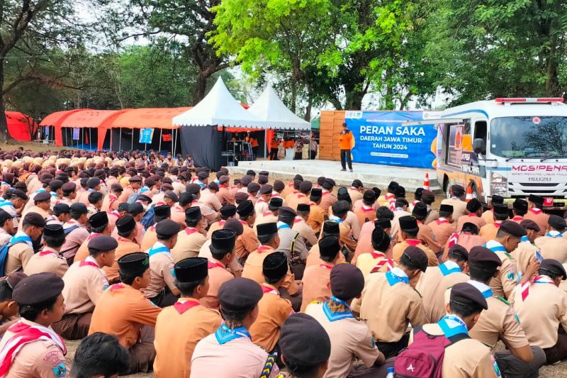 BPBD Jatim Perkenalkan Saka Rintisan Penanggulangan Bencana kepada Pramuka