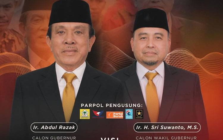 Calon Gubernur dan Wakil Gubernur Kalteng Abdul Razak - Sri Suwanto (Foto : IST)