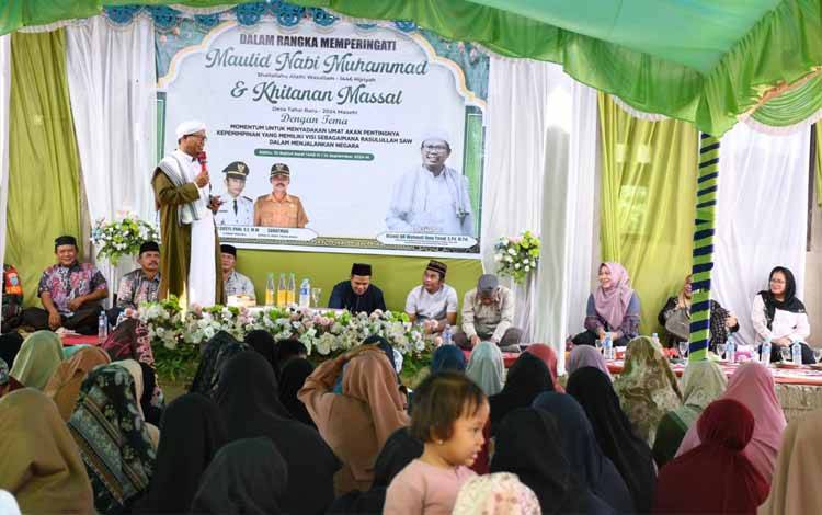 Pj Bupati Pulang Pisau Hadiri Maulid Nabi Muhammad di Desa Tahai Baru