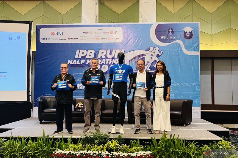 Konferensi pers IPB Run Half Marathon oleh HA IPB University. ANTARA/Shabrina Zakaria