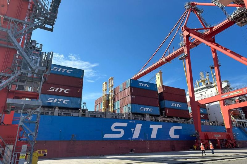 PT Belawan New Container Terminal (BNCT) bekerja sama yang dioperasikan oleh STIC dalam pengiriman barang ke pasar Asia. (ANTARA/HO-PT Belawan New Container Terminal)