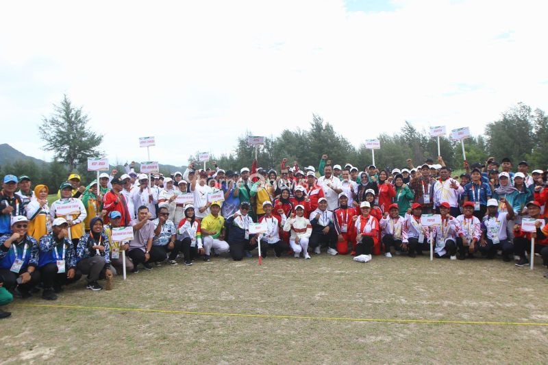 Hujan Halangi Babak Penyisihan Woodball PON Aceh-Sumut 2024