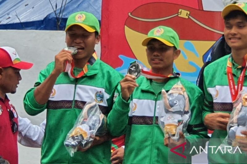 Cabang olahraga arung jeram Sumut diperkuat atlet Kota Medan sukses mendulang medali emas dalam PON XXI Aceh-Sumut 2024. (ANTARA/HO-Diskominfo Kota Medan)