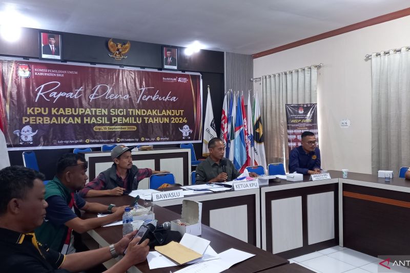 KPU Sigi Laksanakan Pleno Perbaikan Suara Partai Pemilu 2024