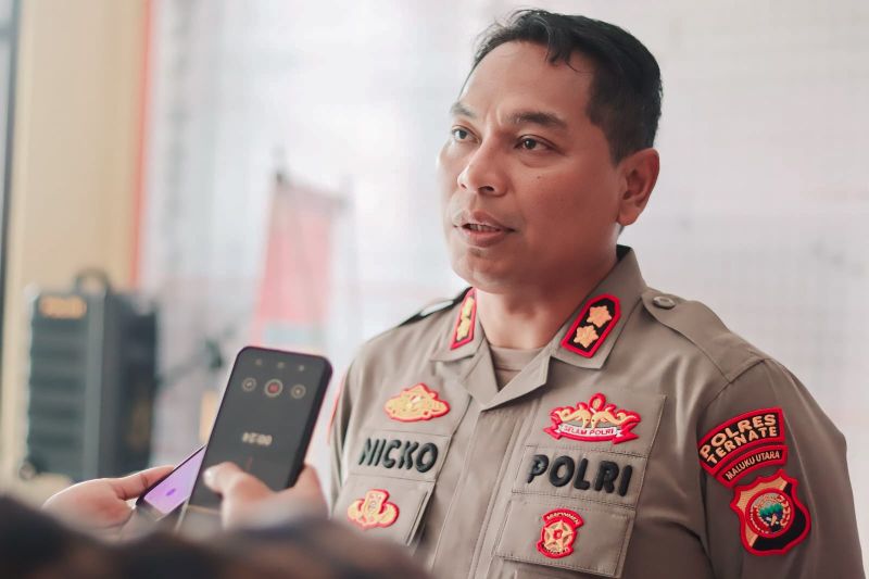 Kapolres Ternate AKBP Niko Irawan di Tenate, Senin (16/9/2024). ANTARA/Abdul Fatah.