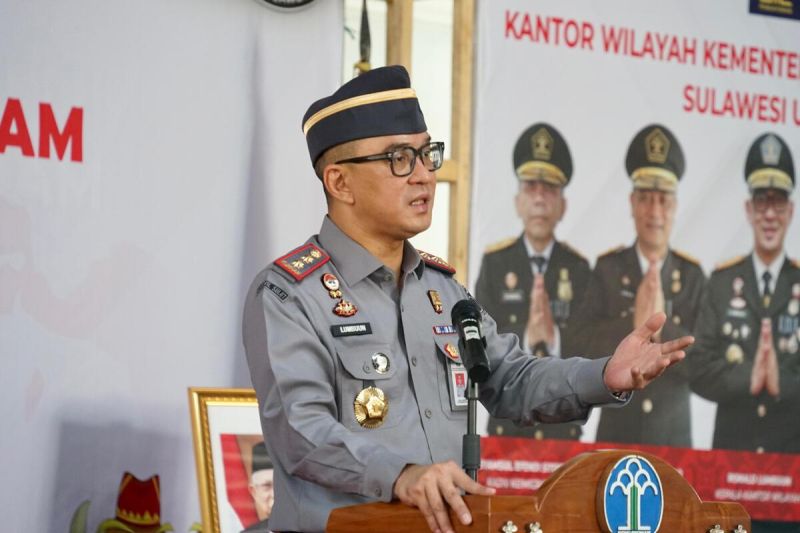 Kakanwil Kemenkumham Sulut Ronald Lumbuun di Manado, Selasa(17/09/2024). ANTARA/HO-Humas Kemenkumham Sulut