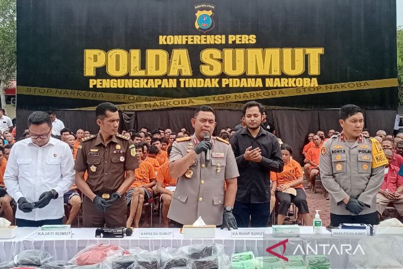 Polda Sumut Sita 175 Kg Sabu dan Tangkap 713 Tersangka Narkoba