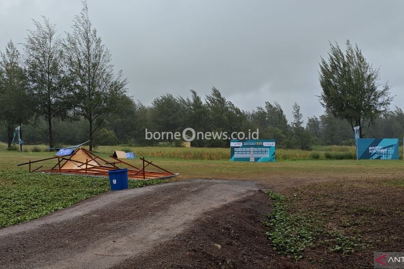 Pertandingan Woodball Double Mix Fairway Ditunda Karena Hujan