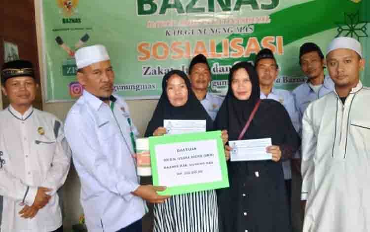 Baznas Gunung Mas Telah Menyalurkan Bantuan kepada 22 Pelaku Usaha Mikro