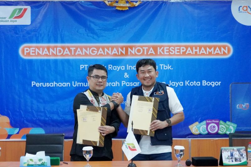 Bank Raya Kolaborasi dengan Perumda Pasar Pakuan Jaya, Digitalisasi Transaksi Pedagang di Bogor