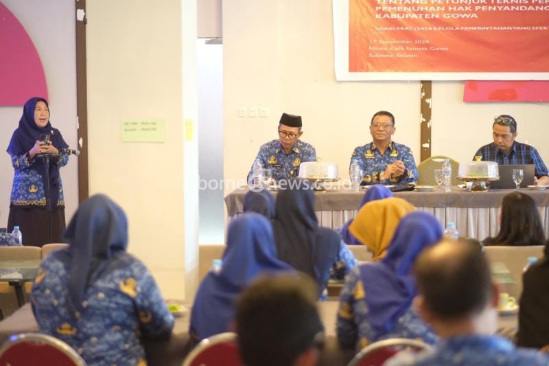 Konsultasi publik oleh Pemkab Gowa bersama Kemenkumham Sulsel terkait Rancangan Perbup Kabupaten Inklusi di Gowa, Selasa (17/09/2024). ANTARA/HO-Humas Pemkab Gowa
