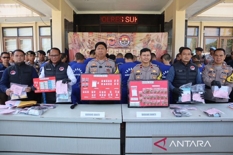 Polres Sukabumi Tangkap Puluhan Pengedar Narkoba dan OKT