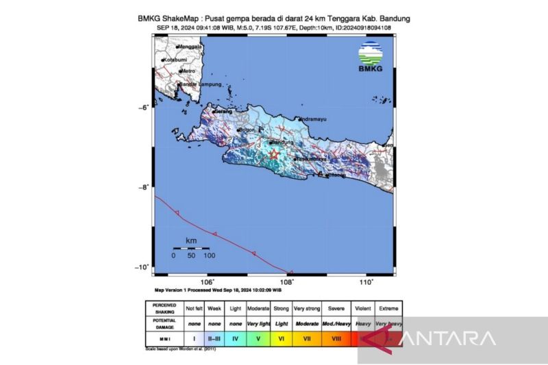 Gempa 5,0 Magnitudo Guncang Bandung, Masyarakat Diimbau Waspada