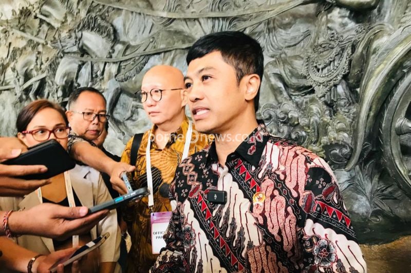 Photo archive of Deputy Health Minister Dante Saksono Harbuwono in a press statement at the 2024 Hospital Management Asia (HMA) conference in Nusa Dua, Bali, on Wednesday (August 28, 2024). (ANTARA/Rolandus Nampu/rst)
