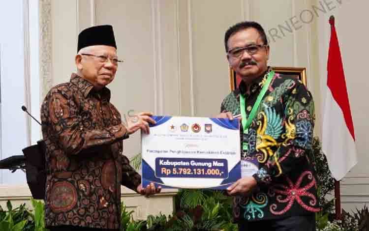 Kabupaten Gunung Mas Terima Insentif Fiskal Sebesar Rp5 Miliar Lebih dari Pemerintah Pusat