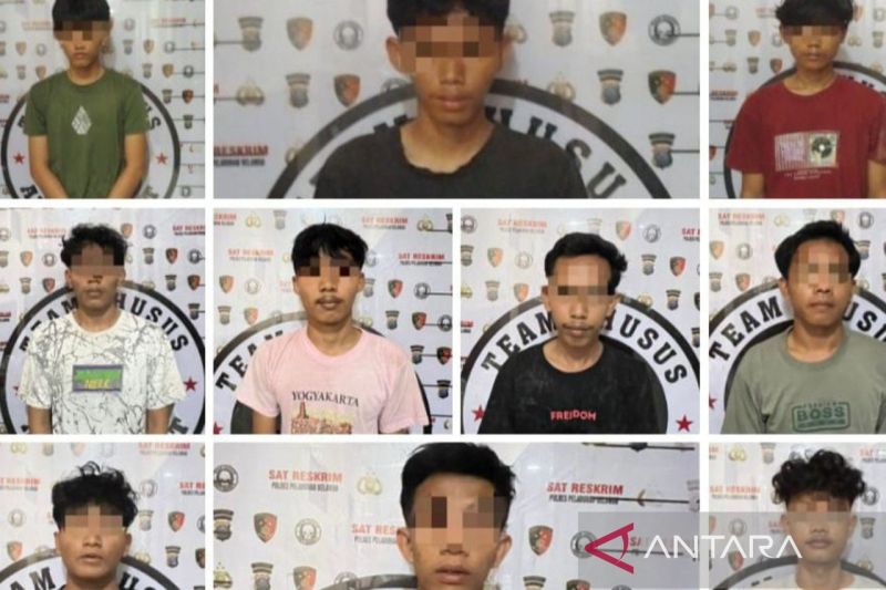 Polisi Tangkap 10 Remaja Geng Motor Terlibat Tawuran di Medan