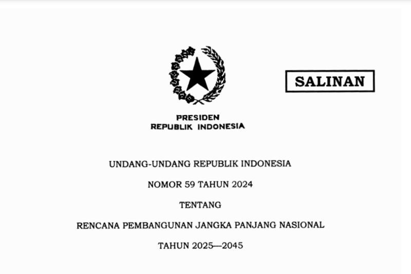 Presiden Jokowi Tanda Tangani UU RPJPN 2025-2045 untuk Pembangunan Berkelanjutan