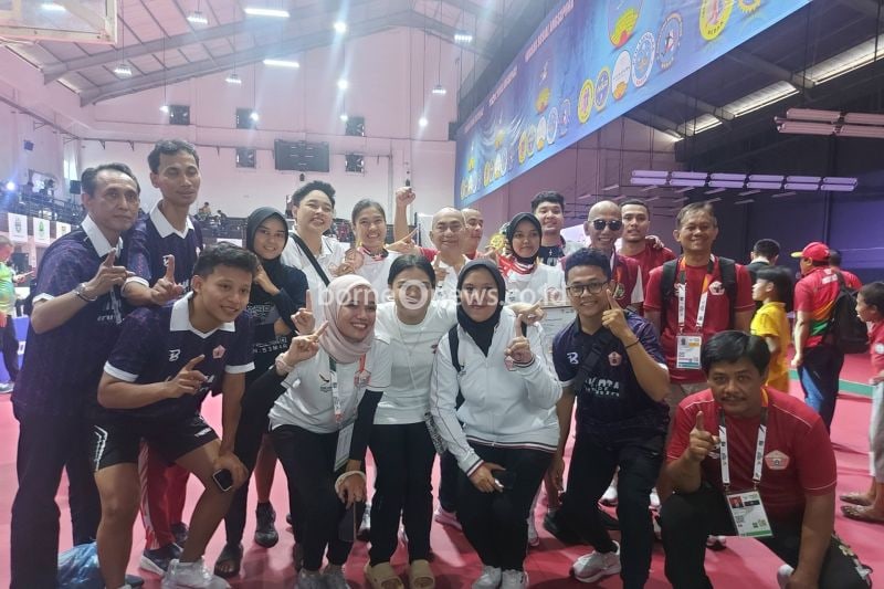 DKI Jakarta jadi juara umum di cabang tenis meja PON XXI Aceh-Sumatera Utara 2024. (ANTARA/Aditya Ramadhan)