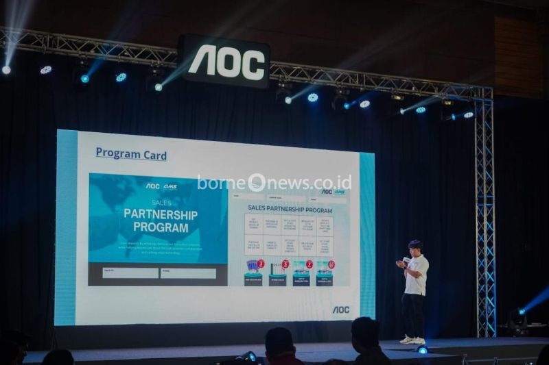 Peluncuran produk AOC Professional Displays di Hotel Pullman, Central Park, Jakarta Barat, Kamis. (ANTARA/ HO-AOC)