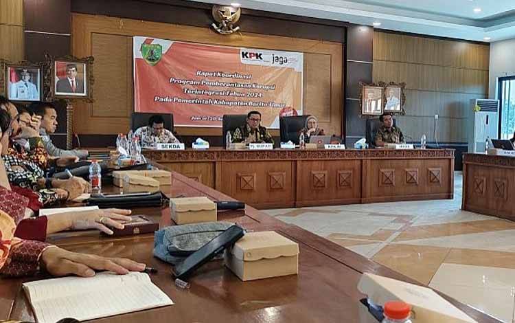 Pemkab Barito Timur Rakor Program Pemberantasan Korupsi Terintegrasi 2024