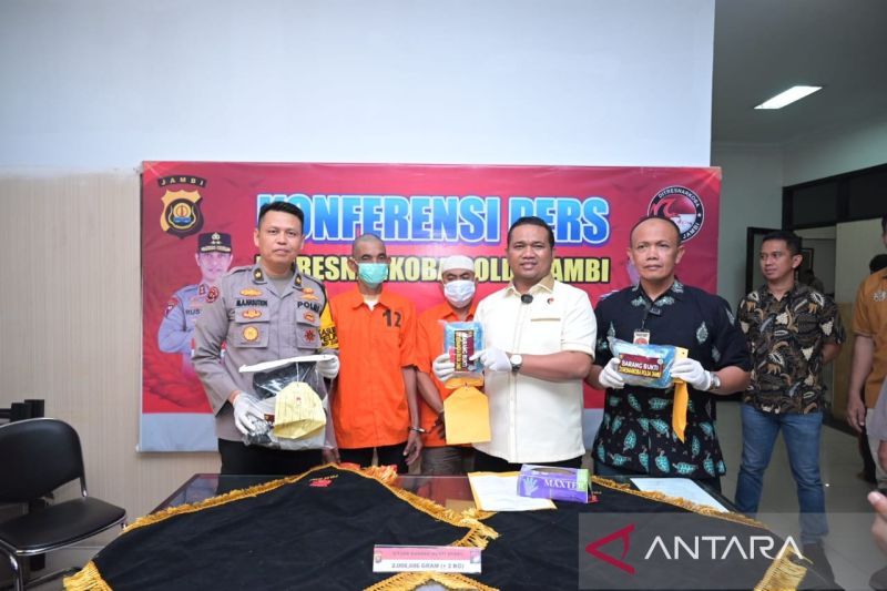 Polda Jambi Gagalkan Pengiriman Sabu Rp2,6 Miliar ke Sumsel
