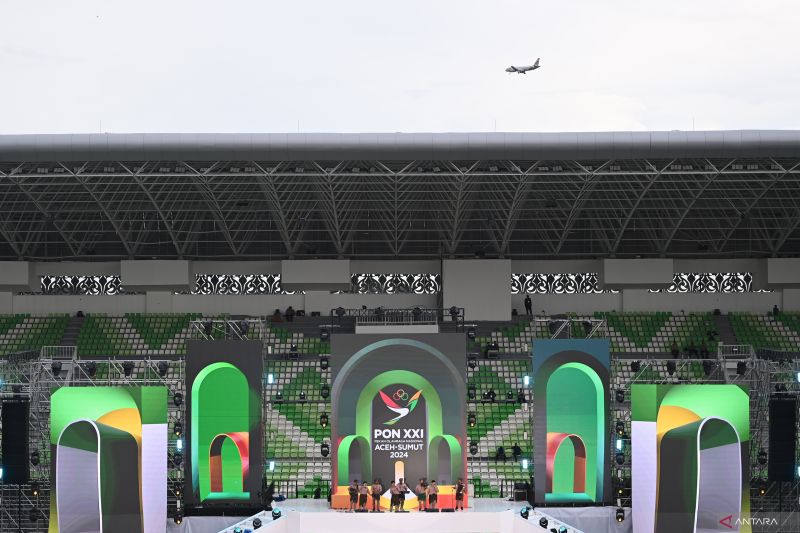 Susana jelang upacara penutupan PON XXI Aceh-Sumut 2024 di Stadion Utama Sumatera Utara, Sumut Sport Centre, Deli Serdang, Sumatera Utara, Jumat (20/9/2024). ANTARA FOTO/Nova Wahyudi/rwa.