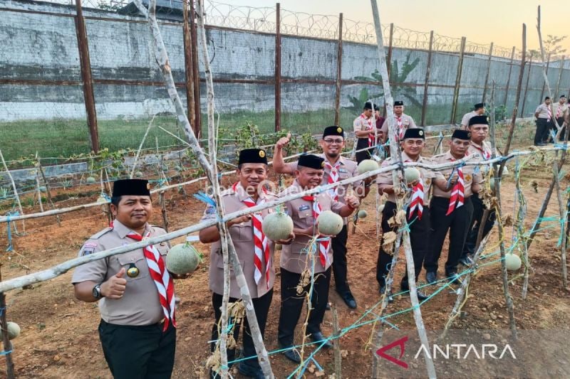 Panen 250 Kilogram Melon, Lapas Banjarbaru Berikan Kemandirian