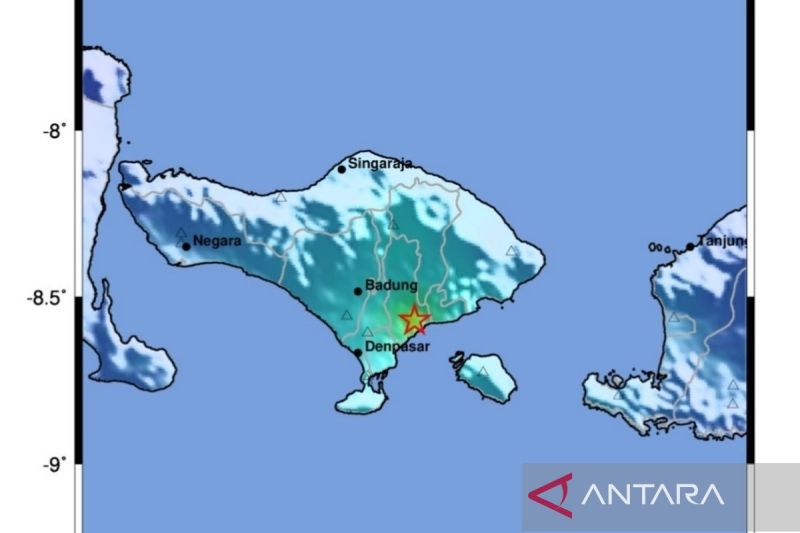 Gempa Magnitudo 4,8 Guncang Gianyar Bali, Tanpa Kerusakan Berarti