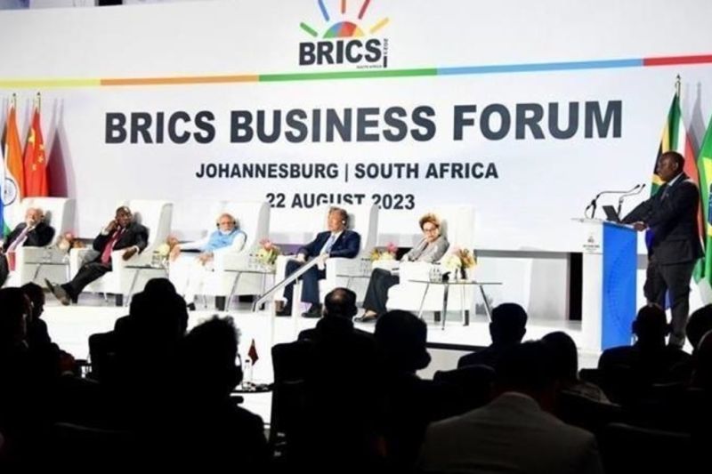 Arsip: BRICS Business Forum di Johannesburg, Afrika Selatan, 22 Agustus 2023. (ANTARA/Anadolu)