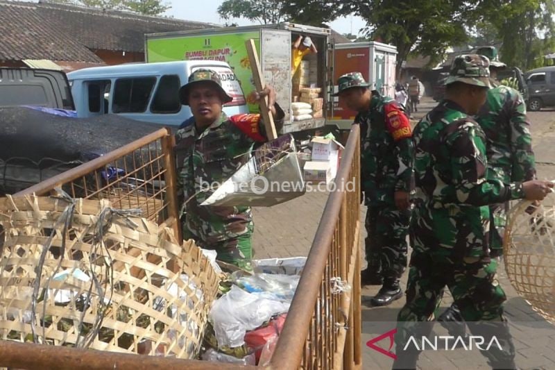 Kodim Temanggung Gelar Karya Bakti Untuk Ciptakan Pasar Sehat