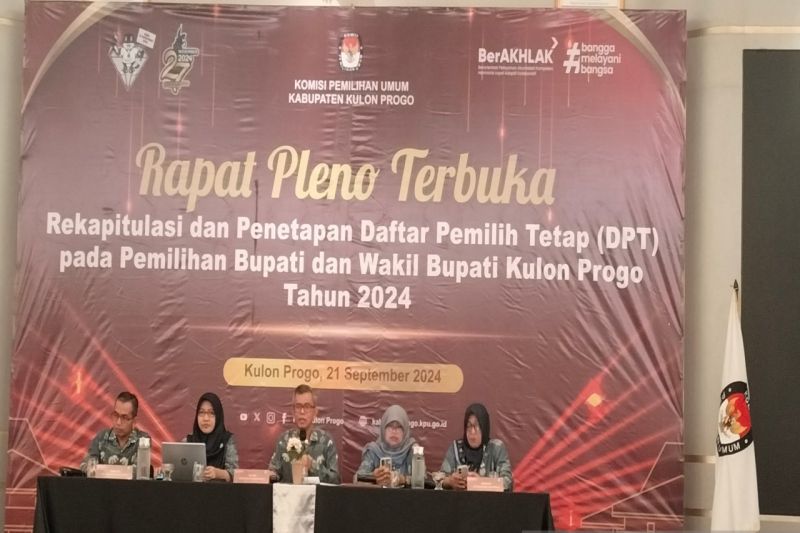 KPU Kulon Progo Tetapkan DPT Pilkada 2024 Sebanyak 345.540 Pemilih