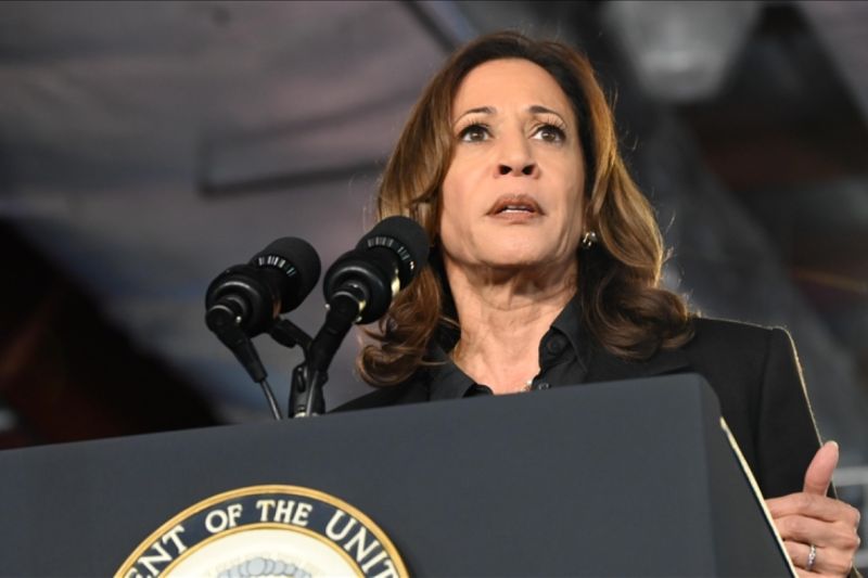 Wakil Presiden Amerika Serikat dan kandidat presiden AS dari Partai Demokrat Kamala Harris. ANTARA/Anadolu/py
