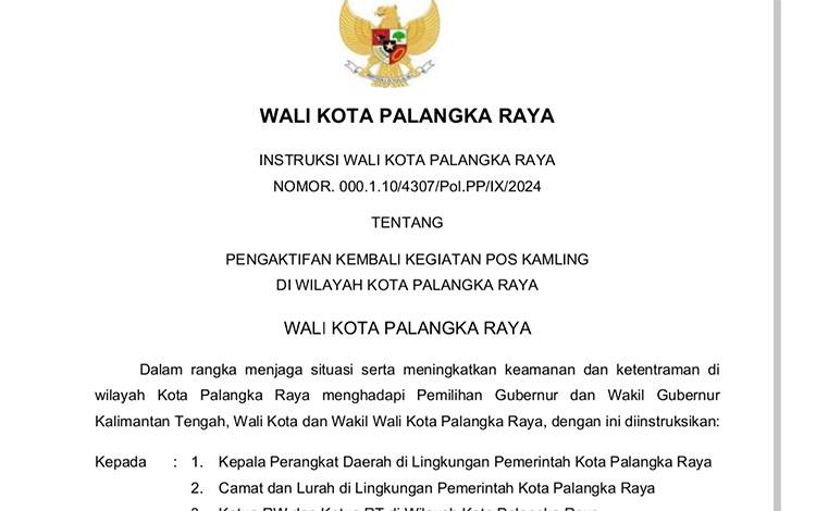 Kebakaran Rumah Kosong Marak, Pj Wali Kota Palangka Raya Instruksikan Aktifkan Kembali Pos Kamling