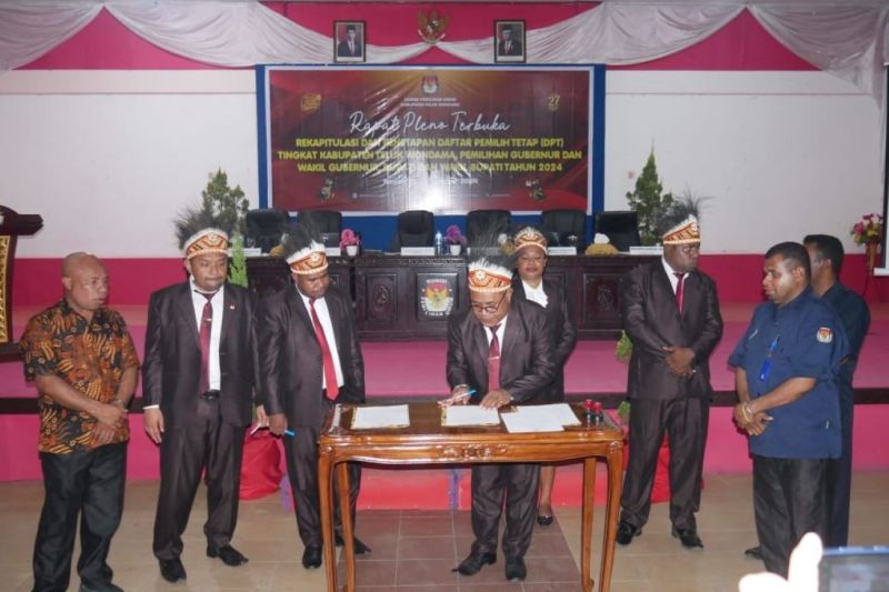 KPU Teluk Wondama Tetapkan DPT Pilkada 2024 Sebanyak 27.695 Pemilih