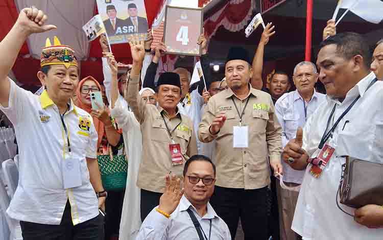 Pasangan ASRI Yakin Nomor Urut 4 Bawa Keberuntungan di Pilkada Kalteng 2024