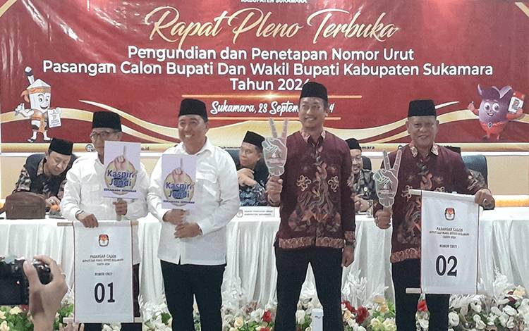 KPU Sukamara Gelar Rapat Pleno Pengundian Nomor Urut