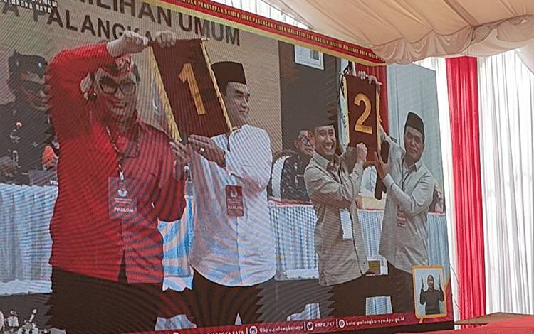 Rojikinnor-Vina Nomor Urut 1, Fairid-Zaini Nomor 2 di Pilwalkot Palangka Raya