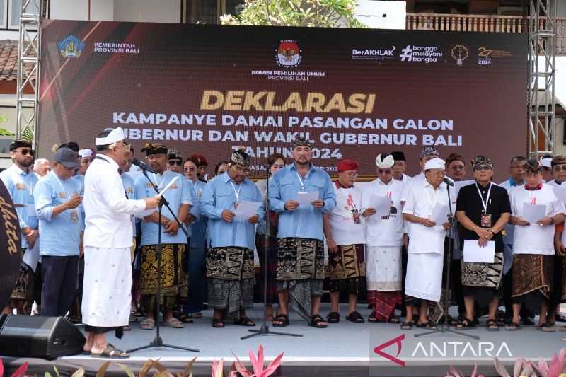 KPU Bali Laksanakan Deklarasi Kampanye Damai Pilkada 2024 Lebih Awal