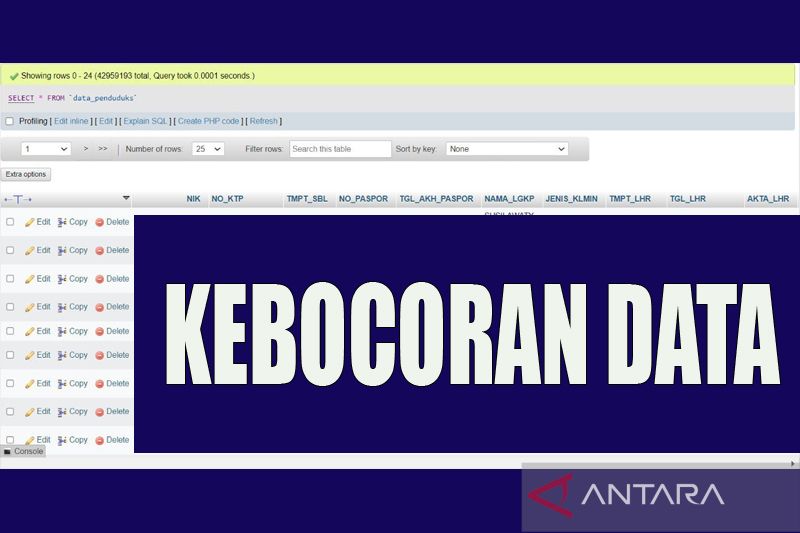 Ilustrasi kebocoran data. ANTARA/HO-CISSReC