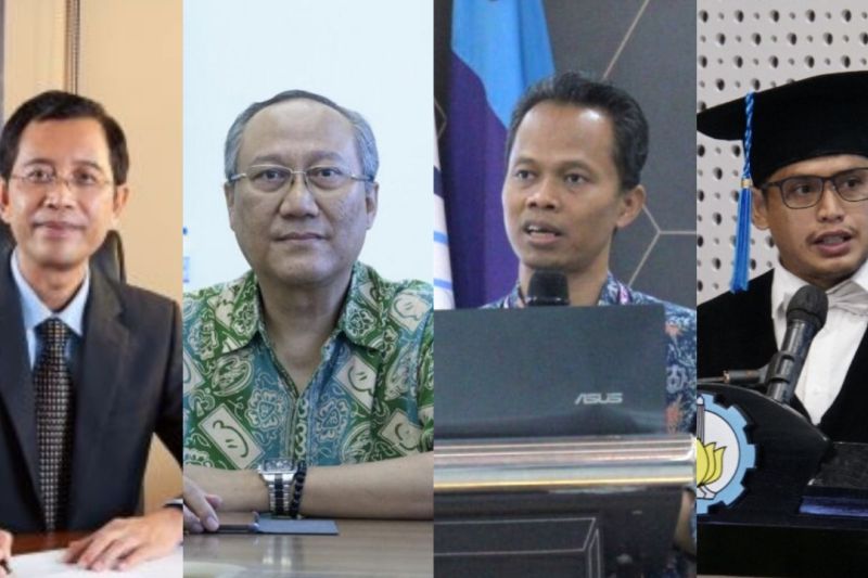 Empat guru besar atau profesor ITS yang masuk Top 2% Scientist in the World. ANTARA/HO-Humas ITS