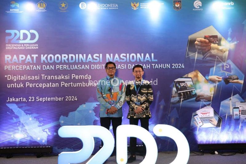 Penjabat Sekda Makassar saat menghadiri Rakornas Percepatan dan Perluasan Digitalisasi Daerah (P2DD) 2024 di Jakarta, Senin (23/9/2024). ANTARA/HO/Pemkot Makassar