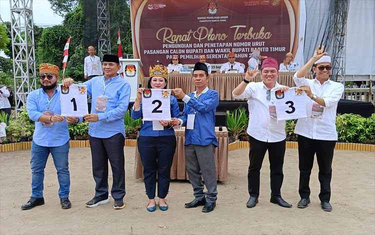 KPU Gelar Pengundian Nomor Urut Pasangan Calon Bupati Barito Timur