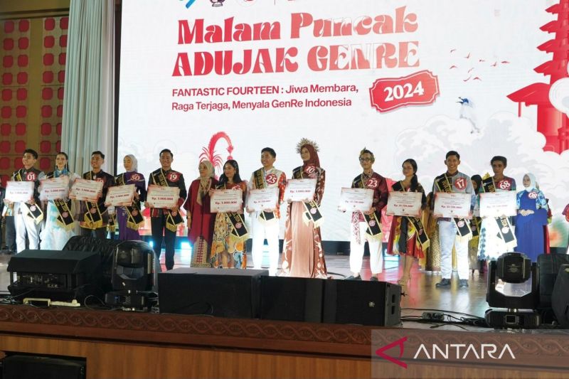 Malam puncak Apresiasi Duta dan Jambore Ajang Kreativitas Generasi Berencana (Adujak Genre) 2024 digelar di Kabupaten Badung, Bali, Jumat (20/9/2024), yang dihadiri oleh 2000-an remaja dari seluruh Indonesia. (ANTARA/HO-BKKBN)