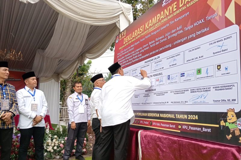 Deklarasi Kampanye Damai Pilkada 2024 di Pasaman Barat
