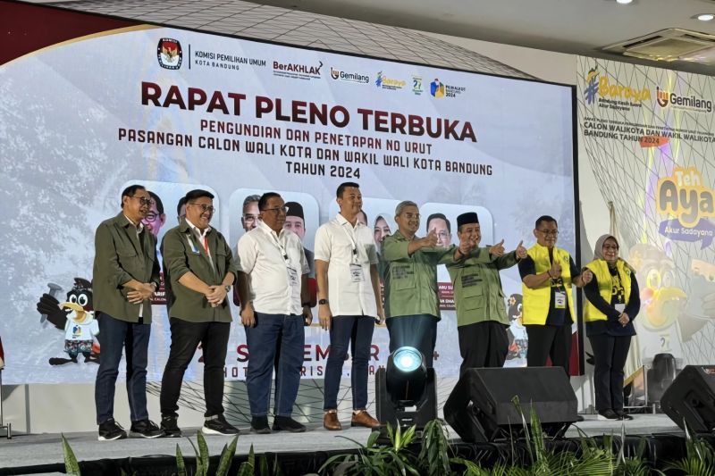 KPU Kota Bandung Tetapkan Nomor Urut Paslon Pilkada 2024