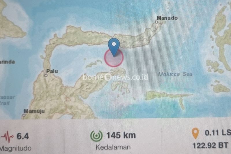 Gempa Magnitudo 6,4 Guncang Gorontalo, Tidak Berpotensi Tsunami